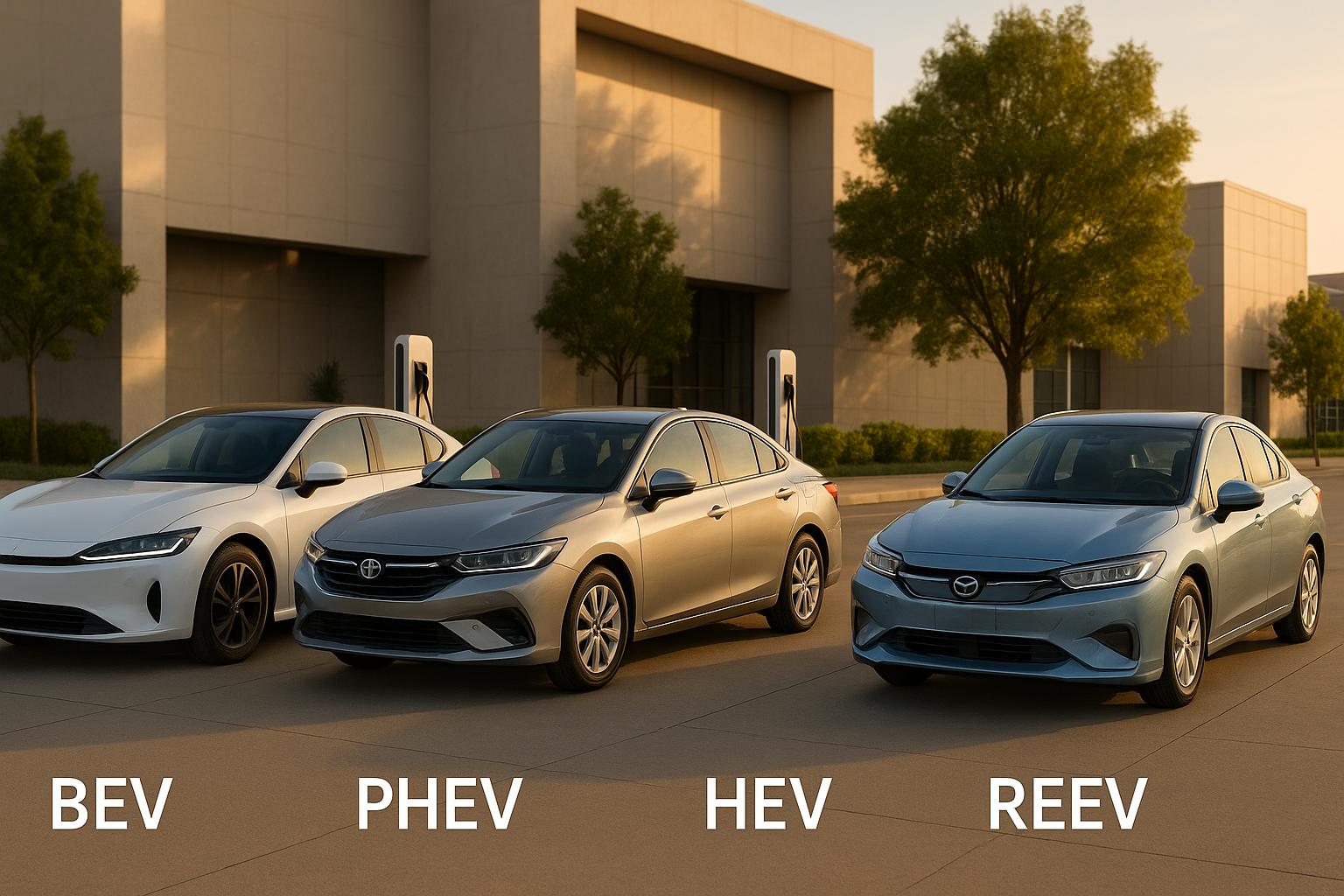 The 4 Types of Electric Cars Explained: BEV, PHEV, HEV & REEV (2025 Update)