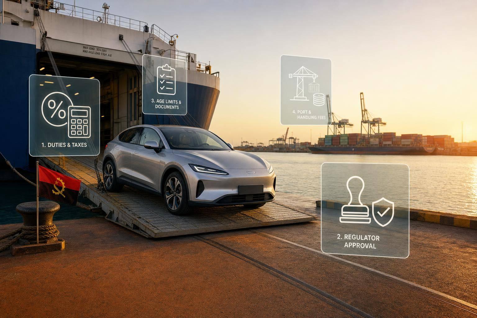 How to Import an Electric Car to Angola in 2026: Costs, Duties & Customs Guide