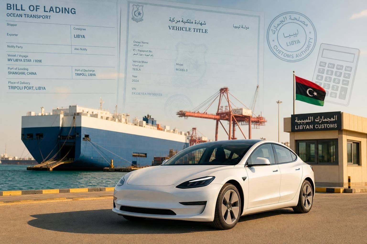 How to Import an Electric Car to Libya in 2026: Costs, Duties & Import Requirements