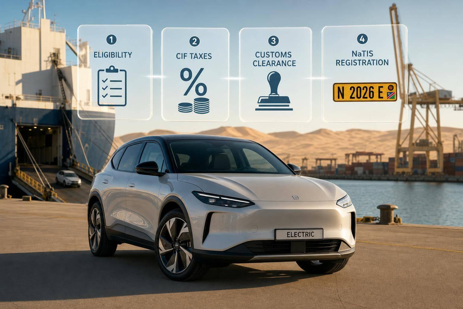 How to Import an Electric Car to Namibia in 2026: Taxes, Customs & Registration