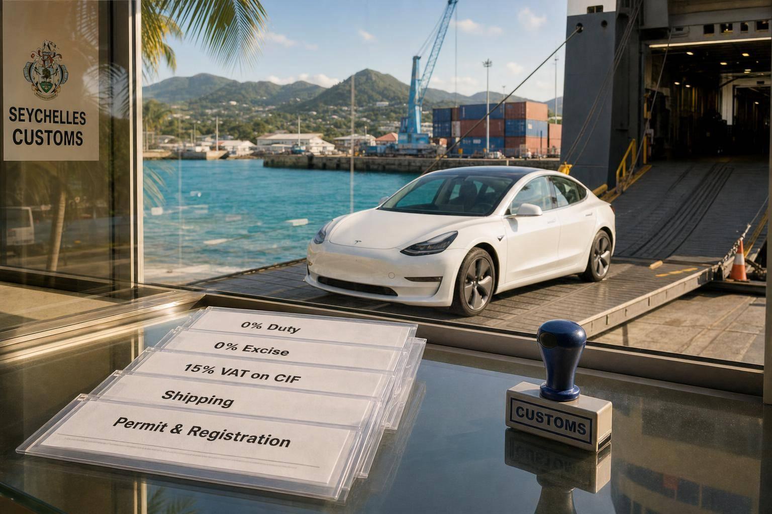 How to Import an Electric Car to Seychelles in 2026: Duties, Incentives & Costs