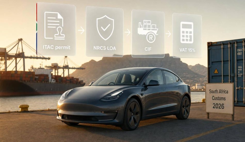 How to Import an Electric Car to South Africa in 2026: Costs, Taxes & Requirements