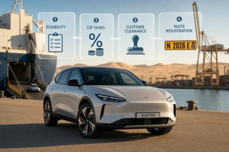 How to Import an Electric Car to Namibia in 2026: Taxes, Customs & Registration